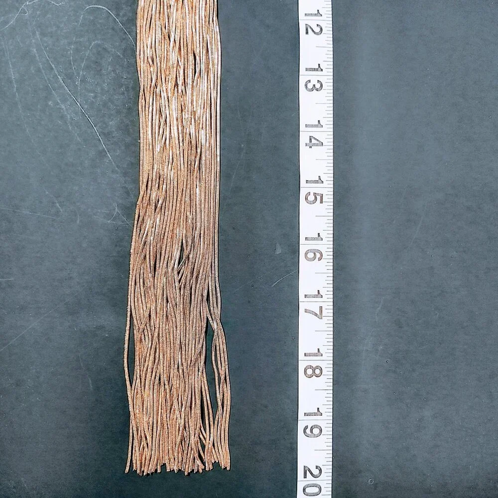 Women's White House Black Market Hammered Tassel‎ Silver Necklace